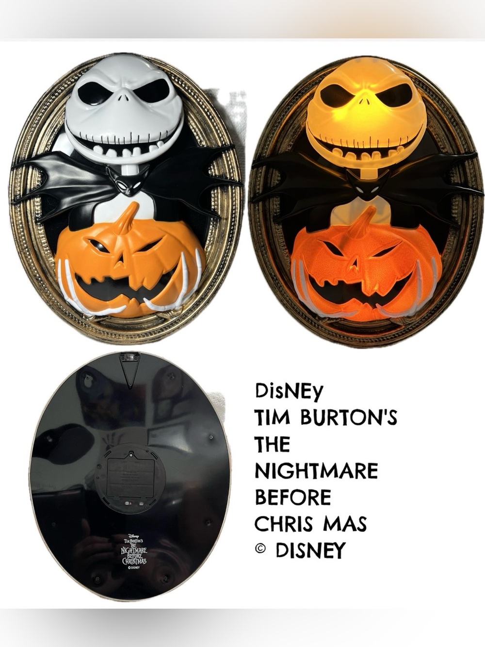 Light up wall decor of Nightmare Before Christmas Jack Skelington